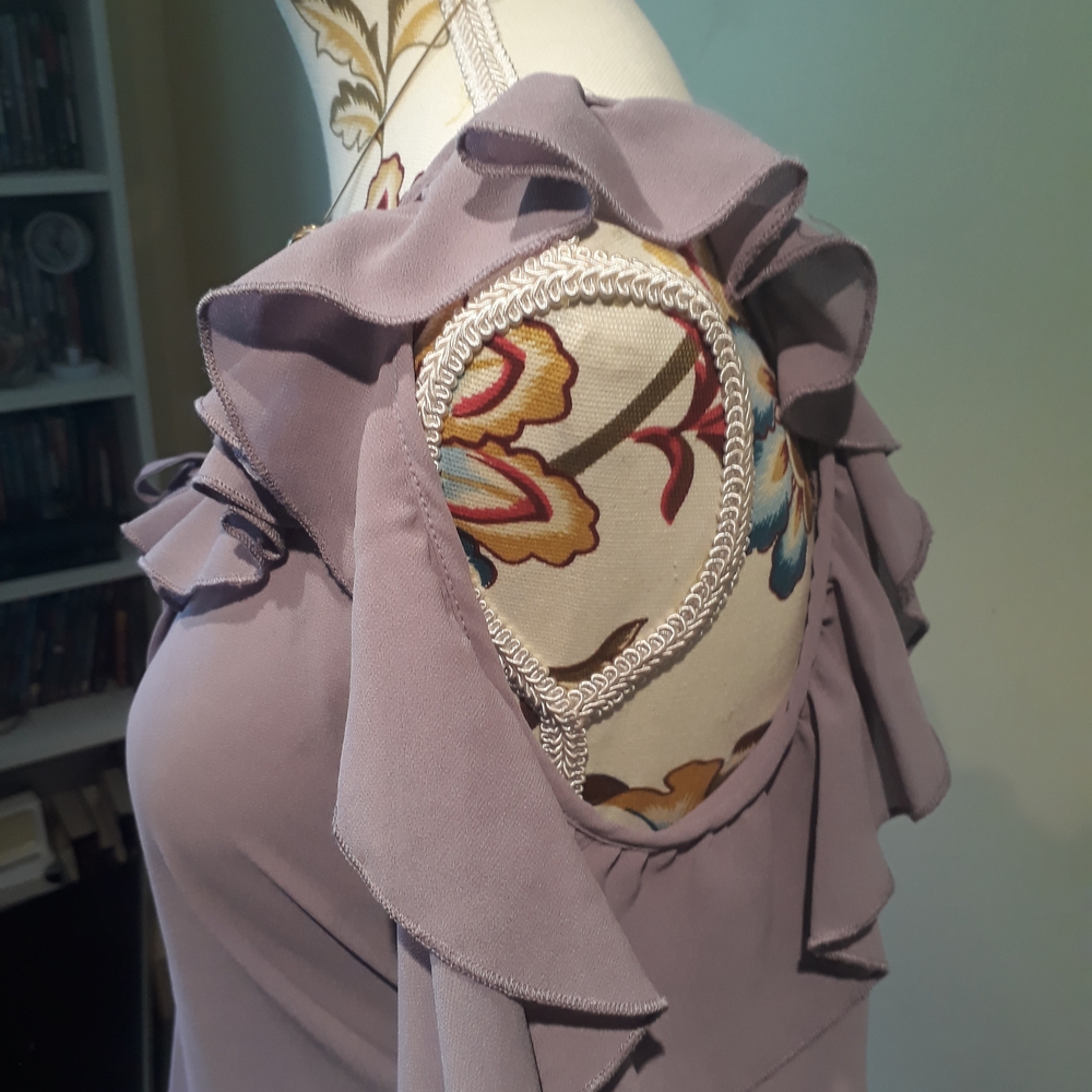 Spense Lavender Ruffled Blouse - Picture 2 of 5